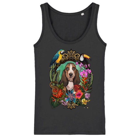 MYTi23 - Pets Heads Philosophy T-Shirt XS Dschungel Damen Tanktop Basset Hundeshirt Hundefans