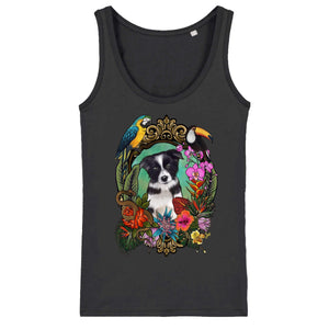 MYTi23 - Pets Heads Philosophy T-Shirt XS Dschungel Damen Tanktop Border Collie Hundeshirt Hundefans