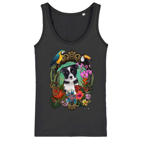 MYTi23 - Pets Heads Philosophy T-Shirt XS Dschungel Damen Tanktop Border Collie Hundeshirt Hundefans