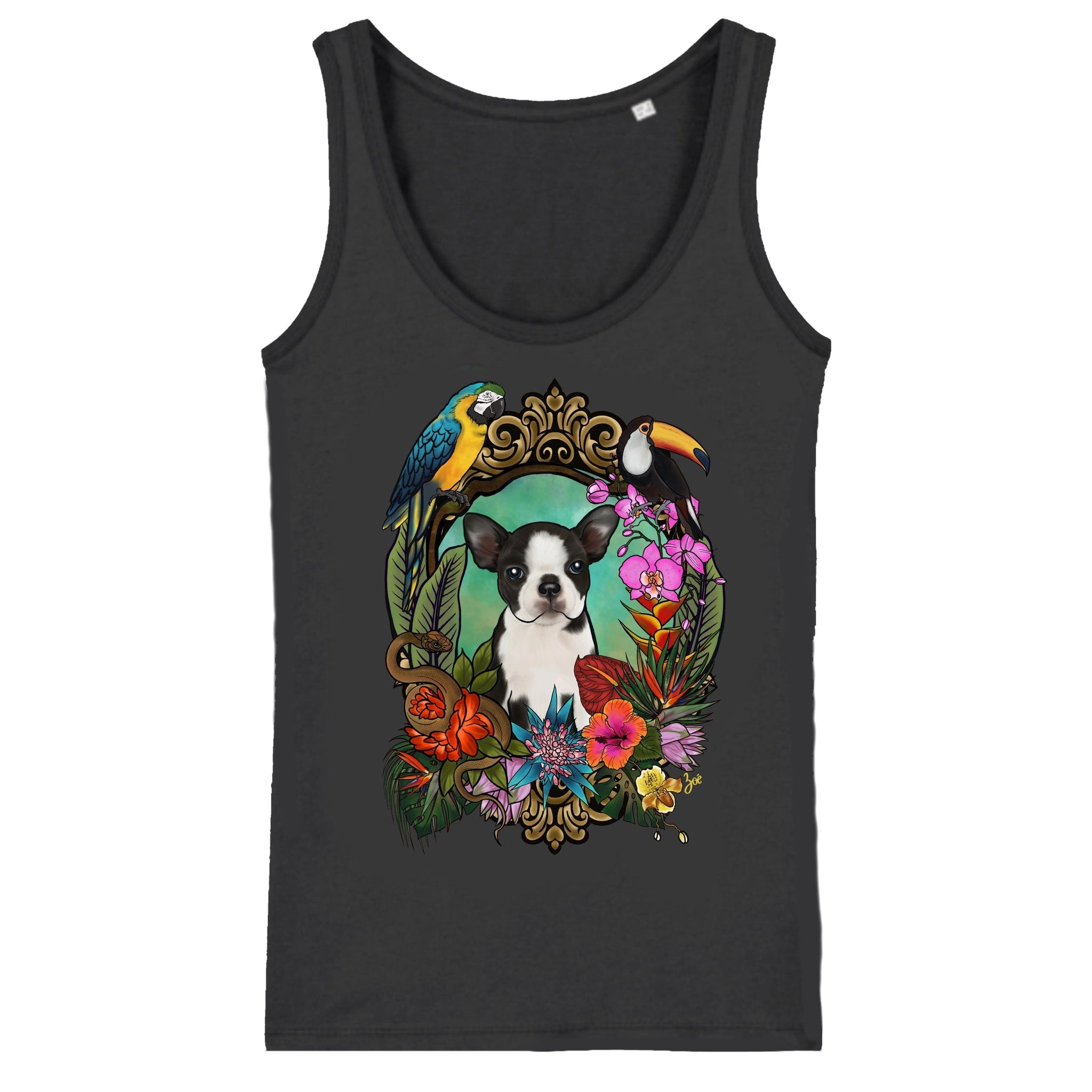 MYTi23 - Pets Heads Philosophy T-Shirt XS Dschungel Damen Tanktop Boston Terrier Hundeshirt Hundefans