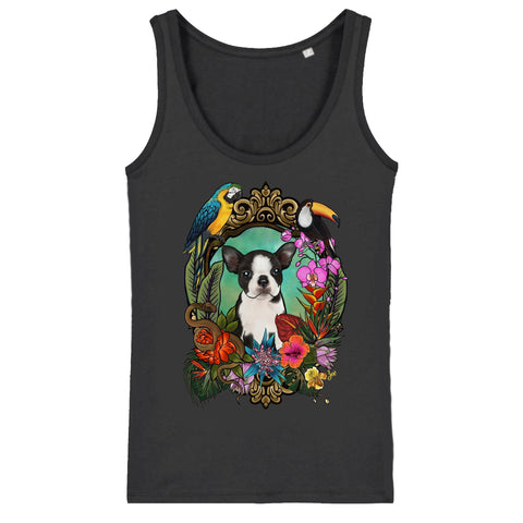 MYTi23 - Pets Heads Philosophy T-Shirt XS Dschungel Damen Tanktop Boston Terrier Hundeshirt Hundefans
