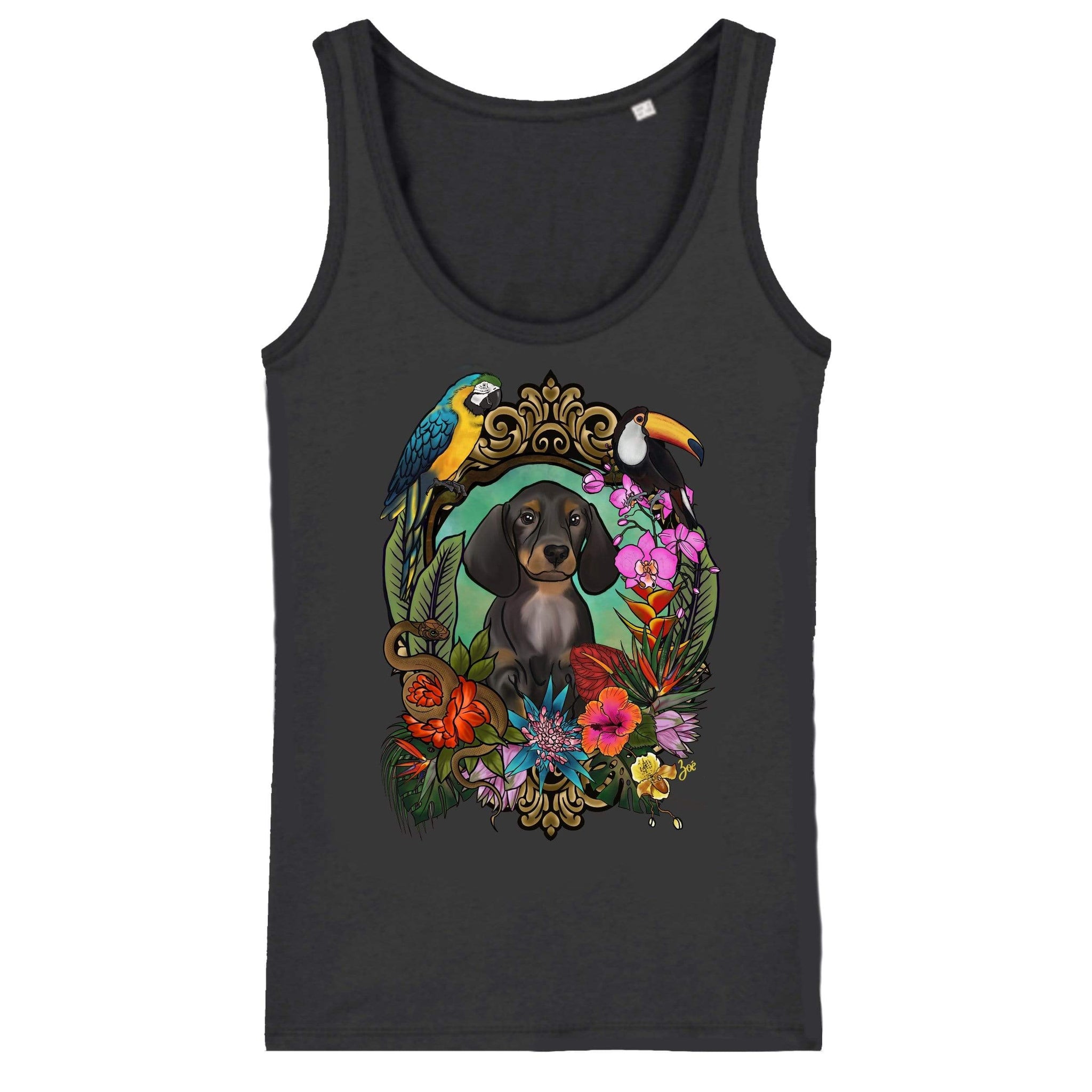 MYTi23 - Pets Heads Philosophy T-Shirt XS Dschungel Damen Tanktop Dackel Hundeshirt Hundefans