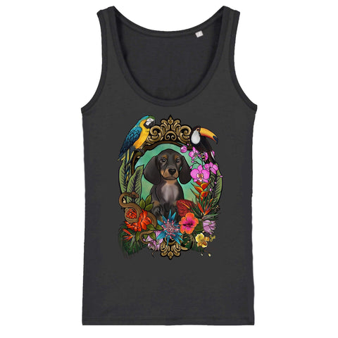 MYTi23 - Pets Heads Philosophy T-Shirt XS Dschungel Damen Tanktop Dackel Hundeshirt Hundefans