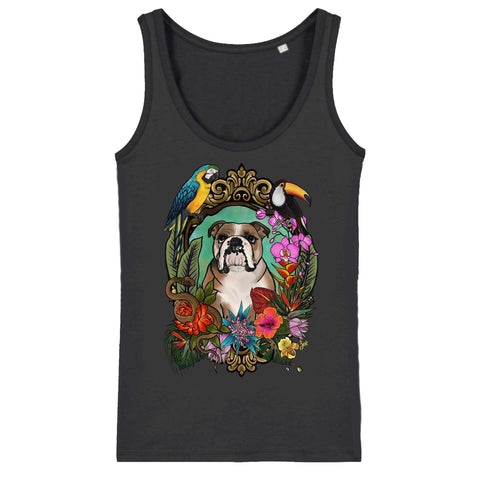 MYTi23 - Pets Heads Philosophy T-Shirt XS Dschungel Damen Tanktop Englische Bulldogge Hundeshirt Hundefans