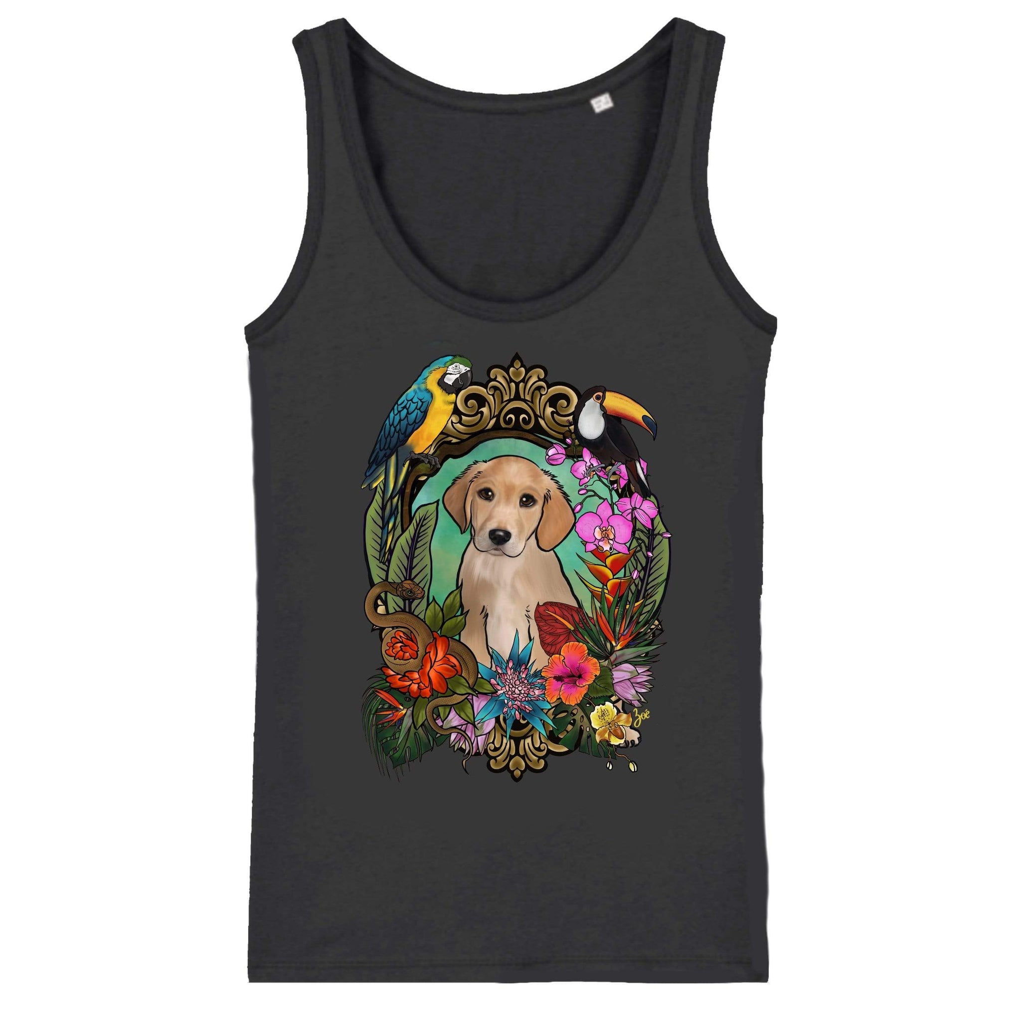 MYTi23 - Pets Heads Philosophy T-Shirt XS Dschungel Damen Tanktop Golden Retriever Hundeshirt Hundefans
