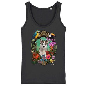 MYTi23 - Pets Heads Philosophy T-Shirt XS Dschungel Damen Tanktop Husky Hundeshirt Hundefans