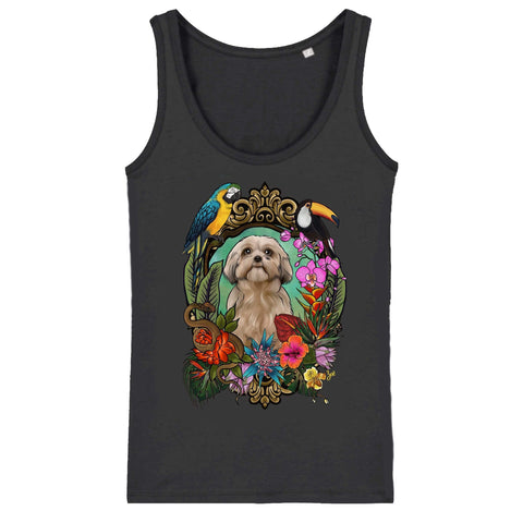MYTi23 - Pets Heads Philosophy T-Shirt XS Dschungel Damen Tanktop Shih Tzu Hundeshirt Hundefans