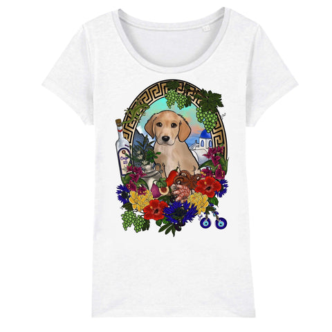 MYTi23 - Pets Heads Philosophy T-Shirt XS Griechenland Damen Shirt Golden Retriever Hundeshirt Hundefans