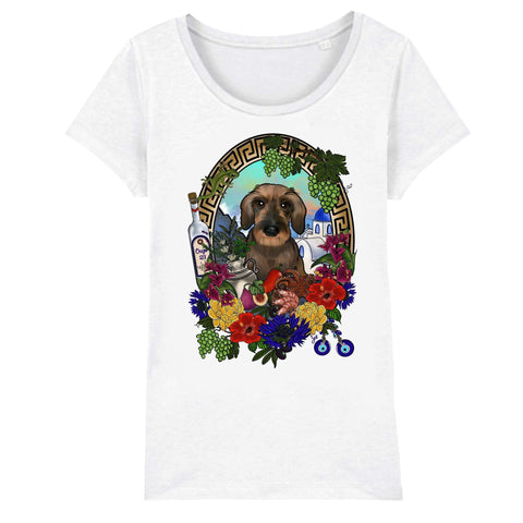 MYTi23 - Pets Heads Philosophy T-Shirt XS Griechenland Damen Shirt Rauhaardackel Hundeshirt Hundefans