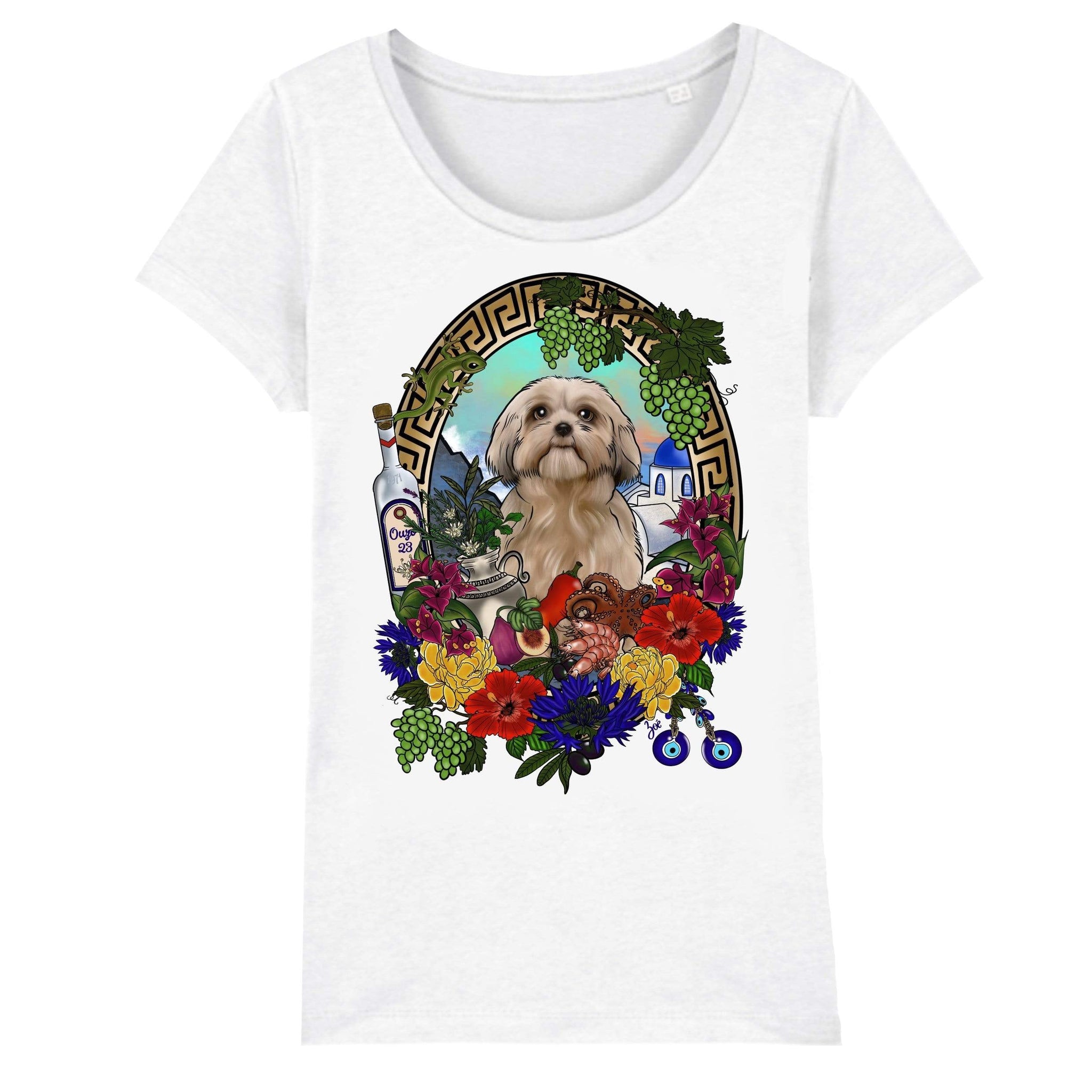 MYTi23 - Pets Heads Philosophy T-Shirt XS Griechenland Damen Shirt Shih Tzu Hundeshirt Hundefans