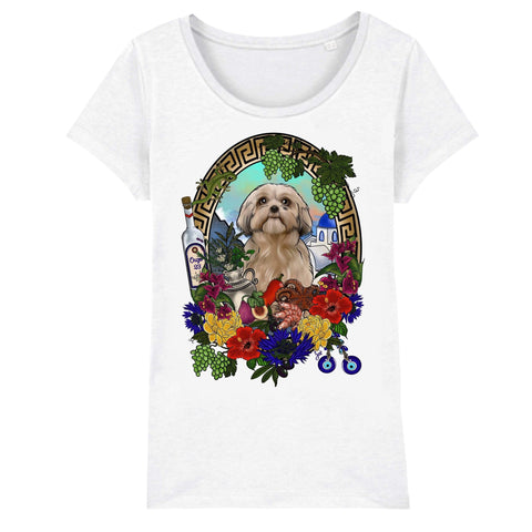 MYTi23 - Pets Heads Philosophy T-Shirt XS Griechenland Damen Shirt Shih Tzu Hundeshirt Hundefans