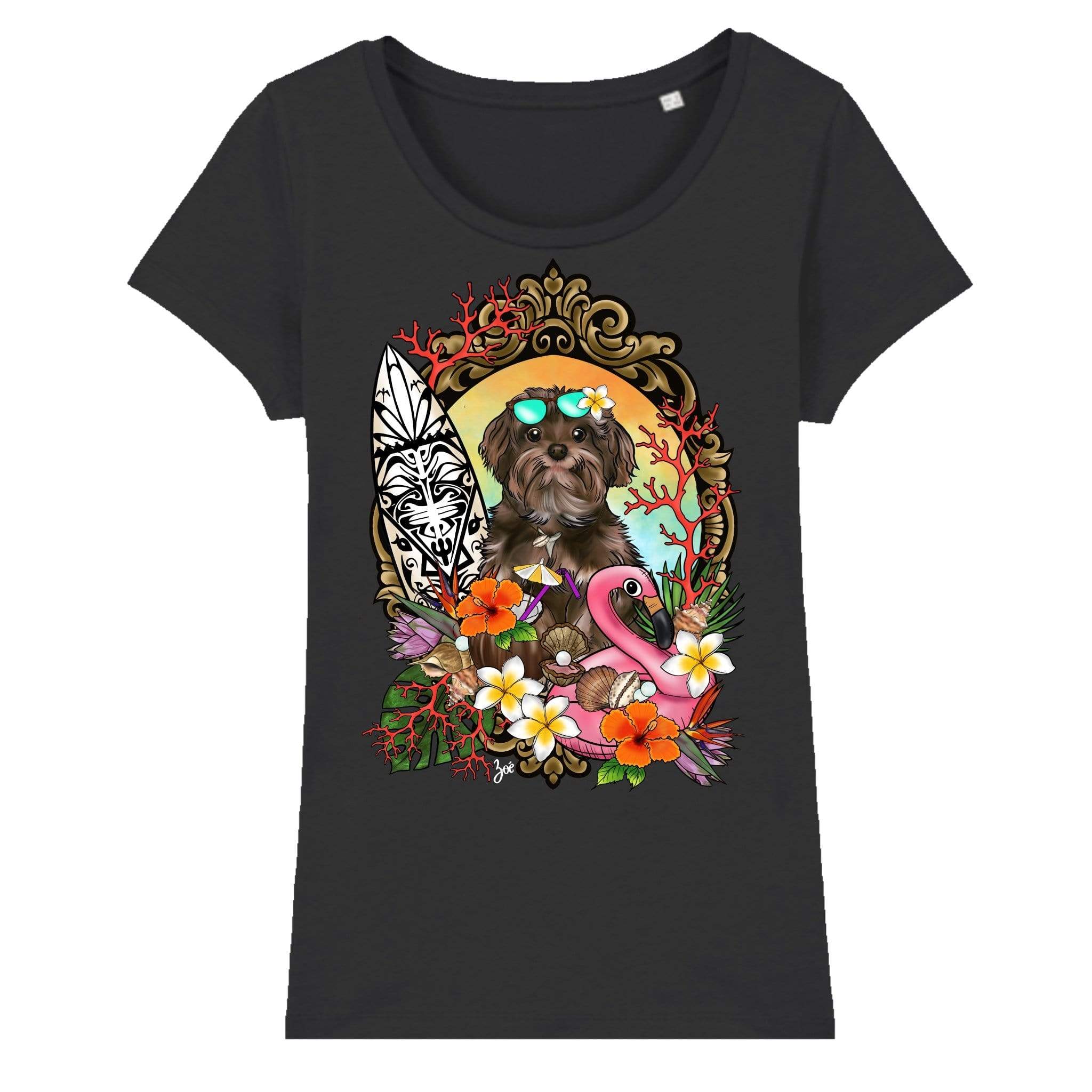 MYTi23 - Pets Heads Philosophy T-Shirt XS Surfer Damen Shirt Bolonka Hundeshirt Hundefans