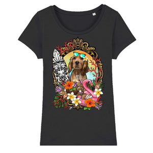 MYTi23 - Pets Heads Philosophy T-Shirt XS Surfer Damen Shirt Cocker Hundeshirt Hundefans