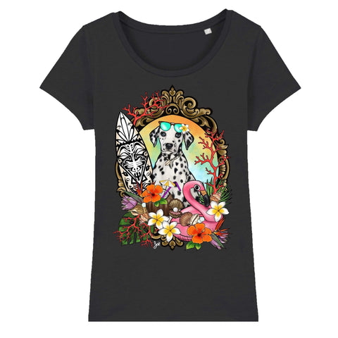 MYTi23 - Pets Heads Philosophy T-Shirt XS Surfer Damen Shirt Dalmatiner Hundeshirt Hundefans
