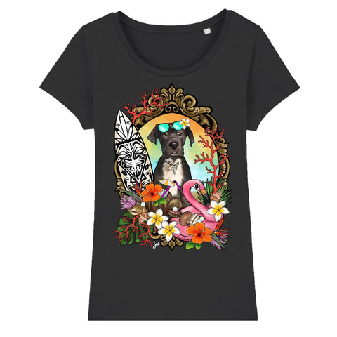 MYTi23 - Pets Heads Philosophy T-Shirt XS Surfer Damen Shirt Deutsche Dogge Hundeshirt Hundefans