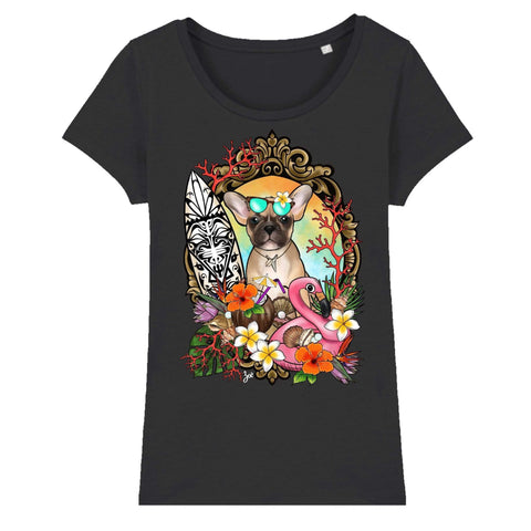MYTi23 - Pets Heads Philosophy T-Shirt XS Surfer Damen Shirt Frenchie Hundeshirt Hundefans
