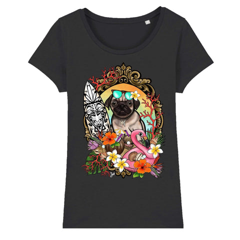 MYTi23 - Pets Heads Philosophy T-Shirt XS Surfer Damen Shirt Mops Hundeshirt Hundefans