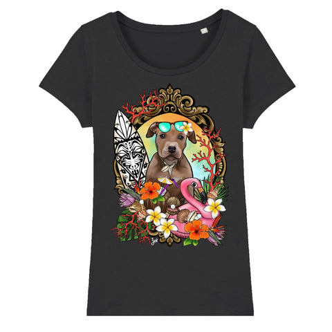 MYTi23 - Pets Heads Philosophy T-Shirt XS Surfer Damen Shirt Pitbull Hundeshirt Hundefans