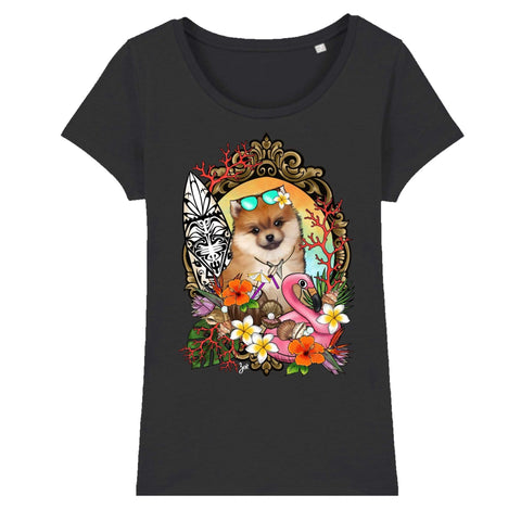 MYTi23 - Pets Heads Philosophy T-Shirt XS Surfer Damen Shirt Pommeraner Hundeshirt Hundefans