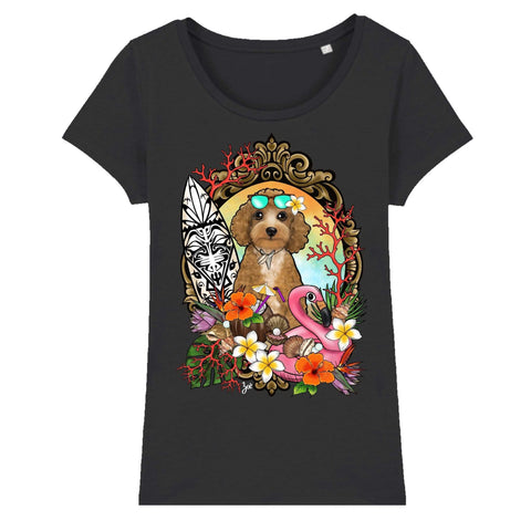 MYTi23 - Pets Heads Philosophy T-Shirt XS Surfer Damen Shirt Pudel Hundeshirt Hundefans