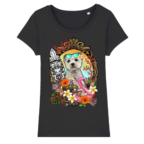 MYTi23 - Pets Heads Philosophy T-Shirt XS Surfer Damen Shirt Westie Hundeshirt Hundefans