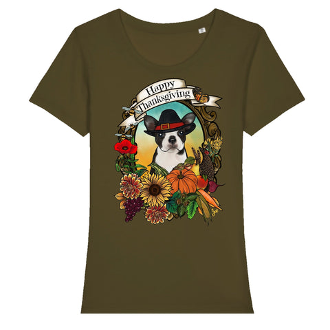 MYTi23 - Pets Heads Philosophy T-Shirt XS Thanksgiving Damen Shirt Boston Terrier Hundeshirt Hundefans