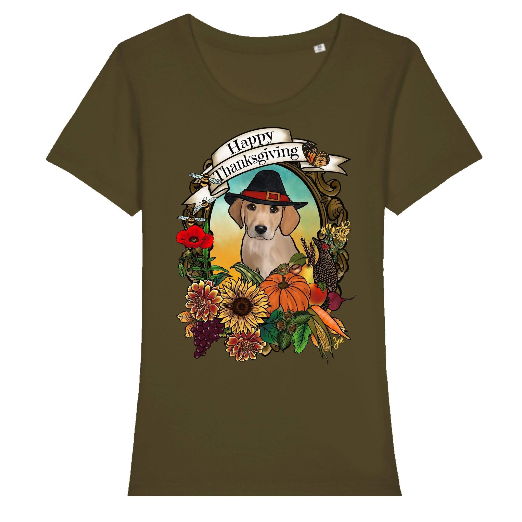 MYTi23 - Pets Heads Philosophy T-Shirt Thanksgiving Damen Shirt Golden Retriever Hundeshirt Hundefans