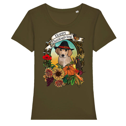 MYTi23 - Pets Heads Philosophy T-Shirt Thanksgiving Damen Shirt Golden Retriever Hundeshirt Hundefans