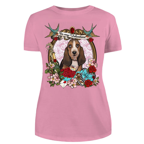 MYTi23 - Pets Heads Philosophy T-Shirt XS Valentine Damen Shirt Basset Hundeshirt Hundefans