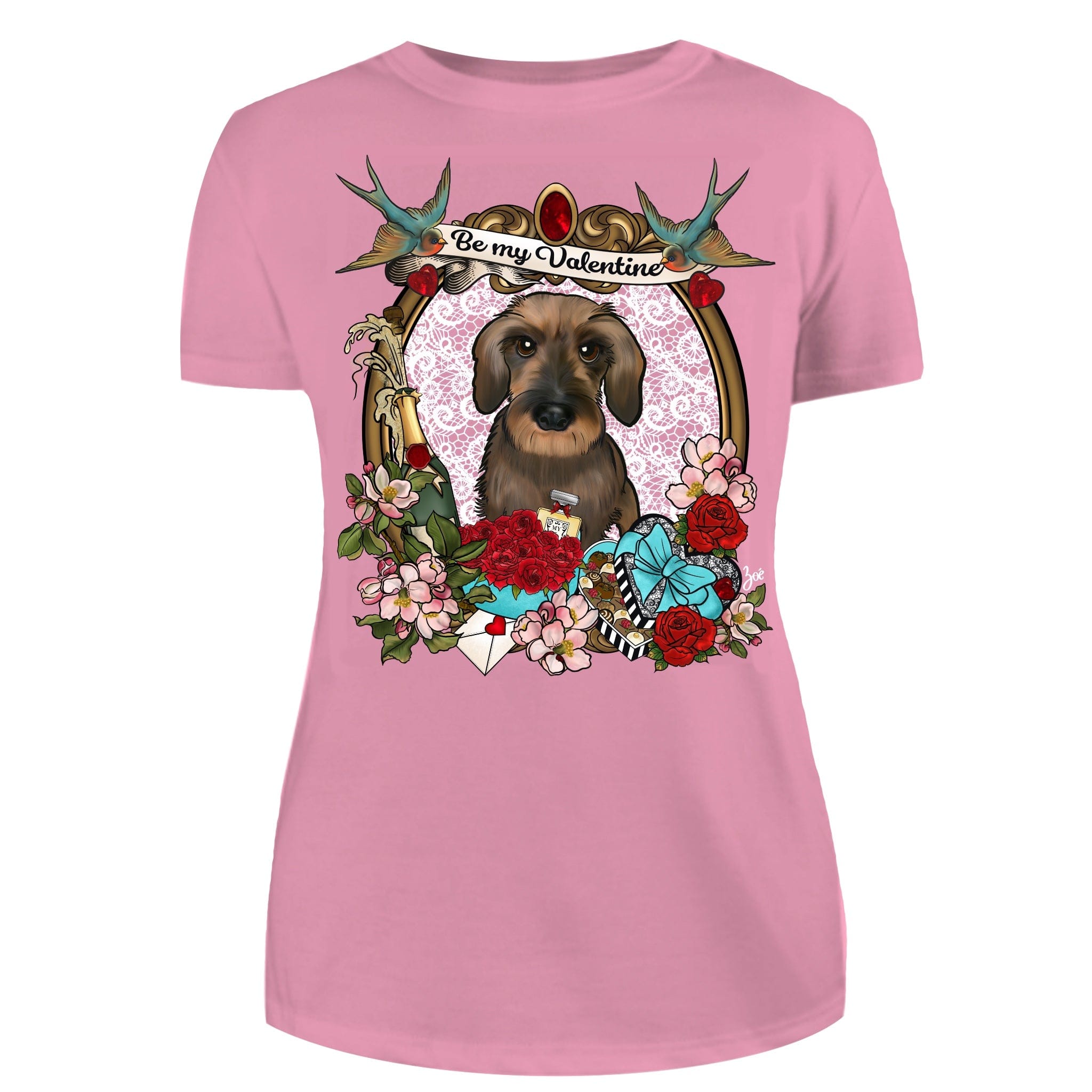MYTi23 - Pets Heads Philosophy T-Shirt XS Valentine Damen Shirt Rauhaardackel Hundeshirt Hundefans