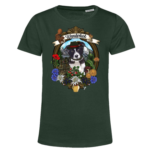 MYTi23 - Pets Heads Philosophy T-Shirt XS Wanderlust Damen Shirt Border Collie Hundeshirt Hundefans