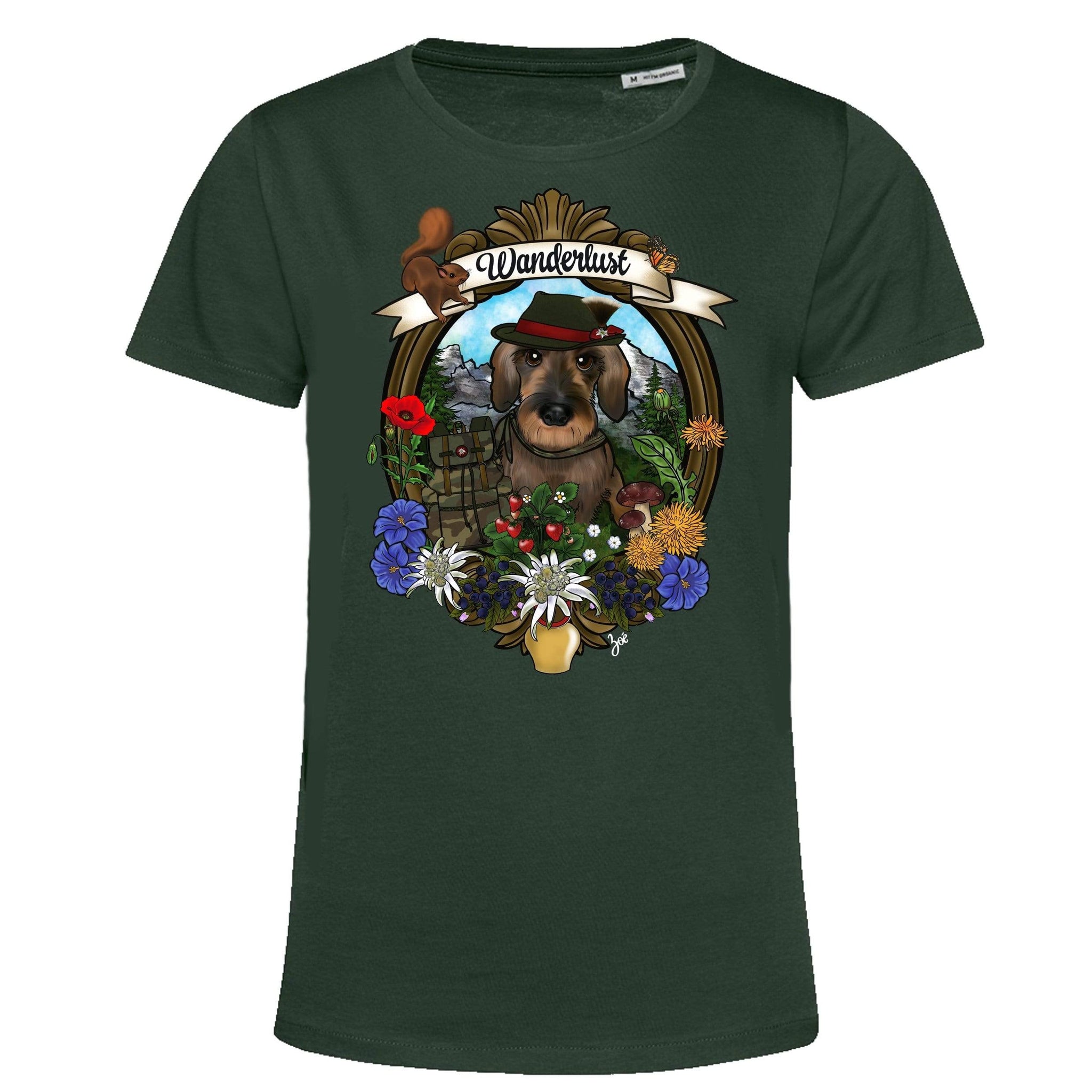 MYTi23 - Pets Heads Philosophy T-Shirt XS Wanderlust Damen Shirt Rauhaardackel Hundeshirt Hundefans