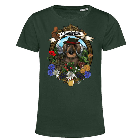 MYTi23 - Pets Heads Philosophy T-Shirt XS Wanderlust Damen Shirt Rauhaardackel Hundeshirt Hundefans