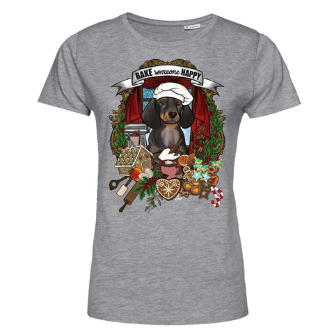 MYTi23 - Pets Heads Philosophy T-Shirt XS Weihnachtsbäckerei Damen Shirt Dackel Hundeshirt Hundefans