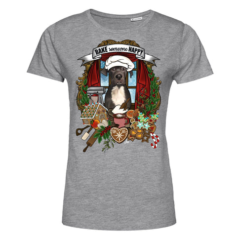 MYTi23 - Pets Heads Philosophy T-Shirt XS Weihnachtsbäckerei Damen Shirt Deutsche Dogge Hundeshirt Hundefans