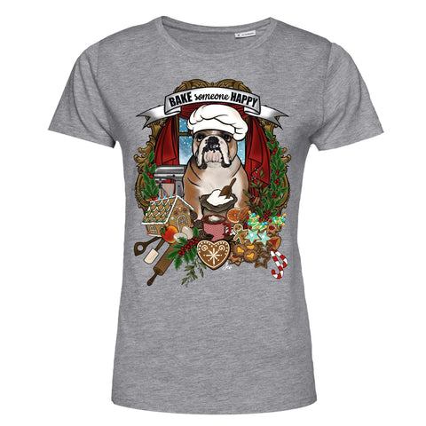 MYTi23 - Pets Heads Philosophy T-Shirt XS Weihnachtsbäckerei Damen Shirt Englische Bulldogge Hundeshirt Hundefans