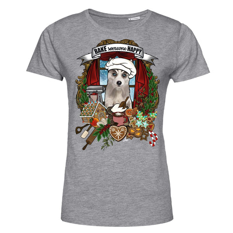 MYTi23 - Pets Heads Philosophy T-Shirt XS Weihnachtsbäckerei Damen Shirt Husky Hundeshirt Hundefans