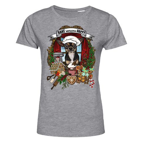 MYTi23 - Pets Heads Philosophy T-Shirt XS Weihnachtsbäckerei Damen Shirt Kurzhaar Chihuahua Hundeshirt Hundefans