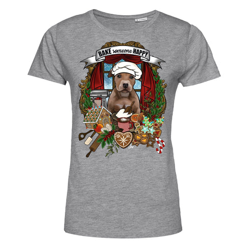 MYTi23 - Pets Heads Philosophy T-Shirt XS Weihnachtsbäckerei Damen Shirt Pitbull Hundeshirt Hundefans