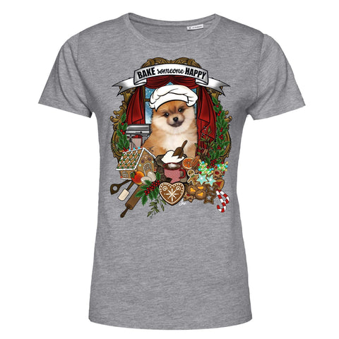 MYTi23 - Pets Heads Philosophy T-Shirt XS Weihnachtsbäckerei Damen Shirt Pommeraner Hundeshirt Hundefans
