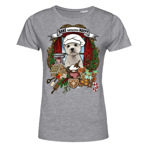 MYTi23 - Pets Heads Philosophy T-Shirt XS Weihnachtsbäckerei Damen Shirt Westie Hundeshirt Hundefans